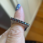 Garnet Ring - Sterling Silver - Vintage