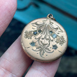 Flourish Flower Locket - Gold Filled - Antique