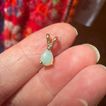 Opal Pendant - Diamond - 14k Gold - Vintage