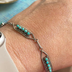 Turquoise Bracelet - Sterling Silver - Vintage