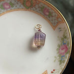 Ametrine Pendant - Tourmaline Accents - 14k Gold - Handmade