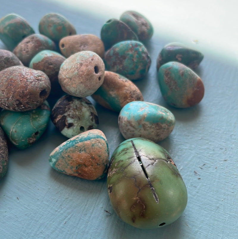 Turquoise Beads - Color Enhanced - Vintage
