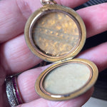 Nouveau Locket Necklace - Repousse Locket - Paste Locket - 1900s Locket - Gold Filled Locket - Wedding Locket - Vintage Jewelry