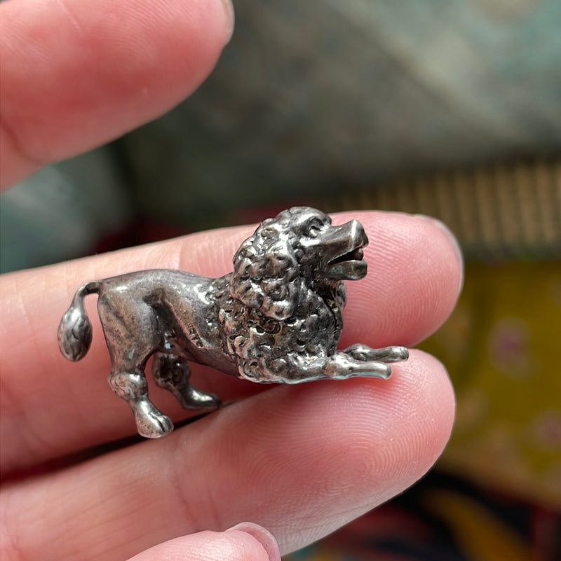 Dog Figurine - Sterling Silver - Vintage