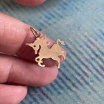 Unicorn Pendant - 14k Gold - Vintage