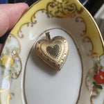 Heart Locket - Yellow Gold Filled - Vintage