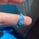 Opal Inlay Ring - Sterling Silver - Vintage