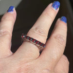 Garnet Ring - Sterling Silver - Vintage