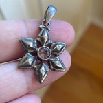 Amethyst Star Pendant - Sterling Silver - Vintage