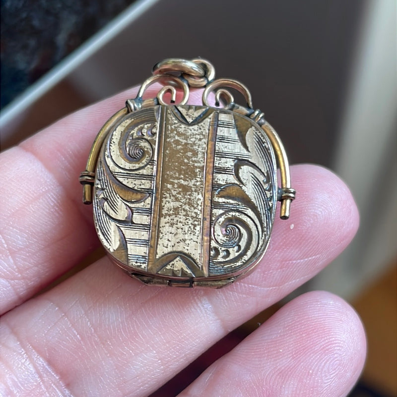 Ornate Locket Gold Filled Antique As Found – Vintage Paris