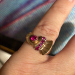 Ruby Ring - 10k Gold - 1940s - Vintage