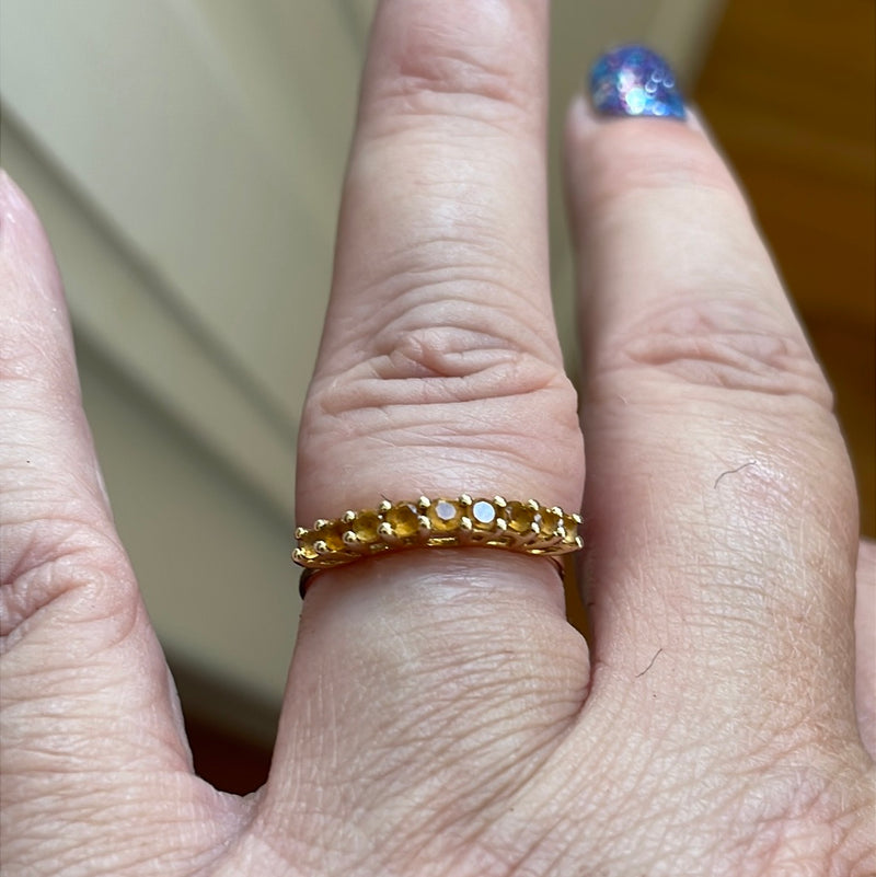 Citrine Band - 14k Gold - Vintage