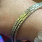 Engraved Bangle Set - Sterling Silver - Vintage