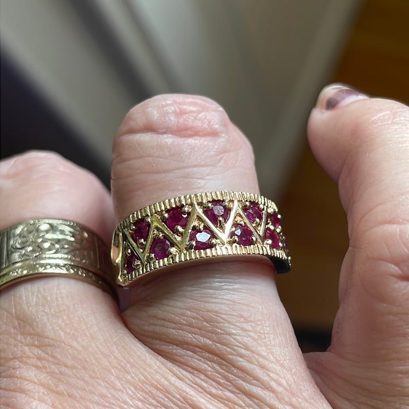 Ruby Band - 14k Gold - Vintage