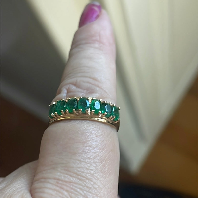 Emerald Band - 10k Gold - Vintage