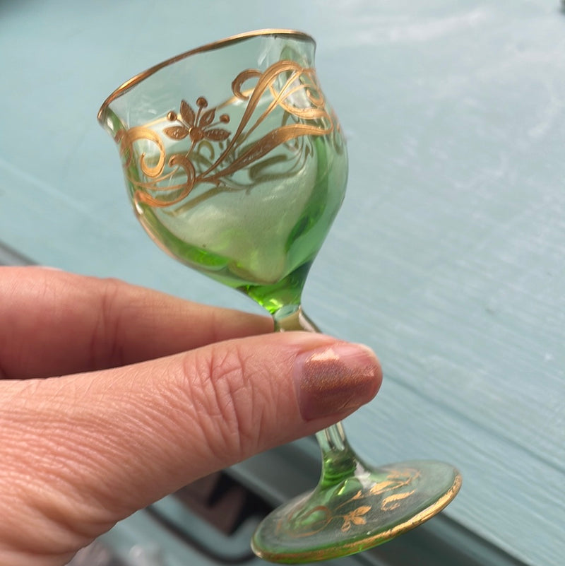 Dainty Hand Painted Glass - Vintage