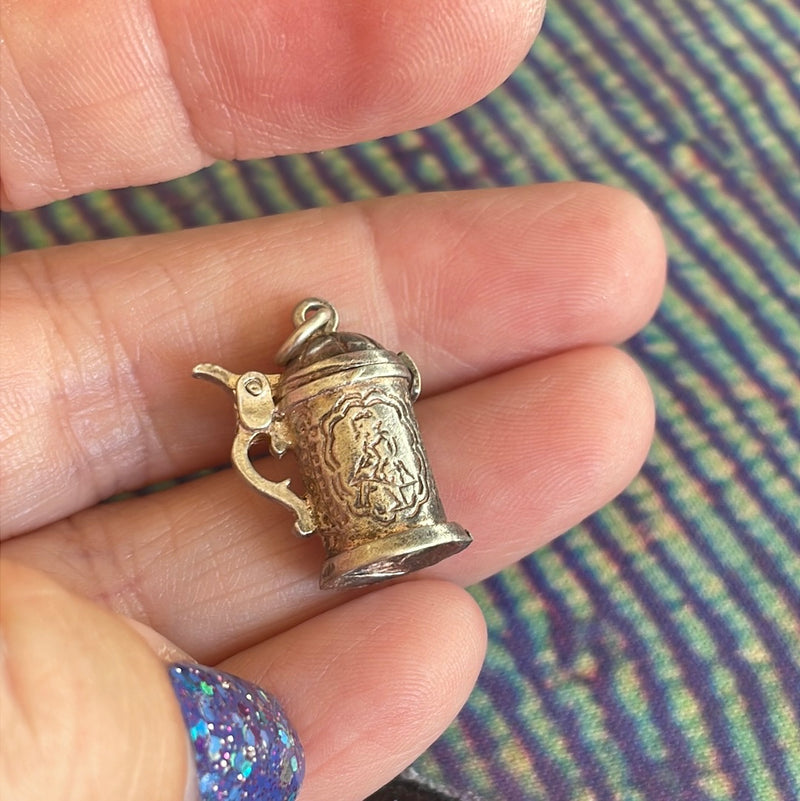 Beer Stein Charm - Sterling Silver - Vintage