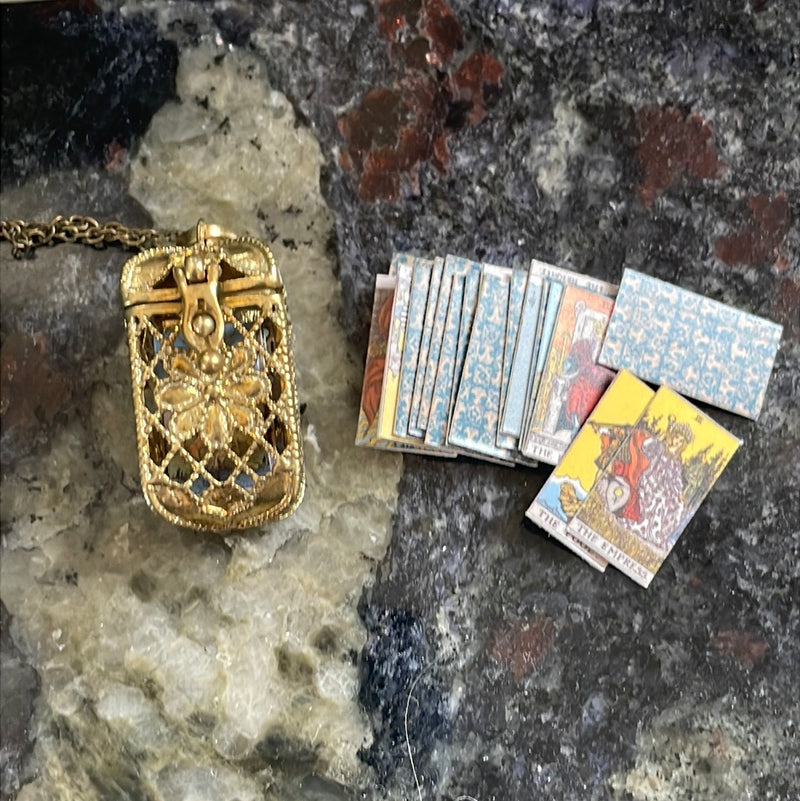 Tarot Deck Necklace - Brass - Modern