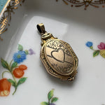 Ornate Heart Locket - Gold Filled - Vintage