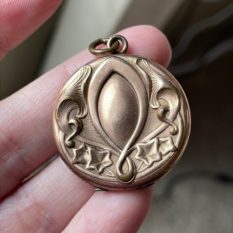 Flourish Locket - Rose Gold Filled - Antique