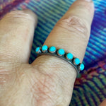 Turquoise Band - Sterling Silver - Vintage