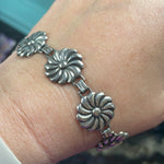 Flower Bracelet - Sterling Silver - Vintage