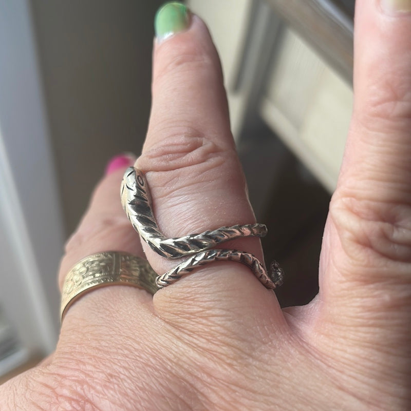 Snake Ring - Sterling Silver - Vintage