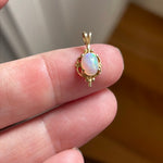 Opal Flourish Pendant - 14k Gold - Vintage