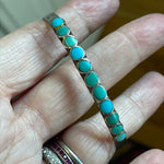 Dishta Turquoise Cuff Bracelet - Sterling Silver - Vintage