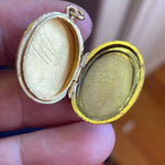 Engraved Locket - Gold Filled - Antique