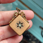 Opal Star Locket - Gold Filled - Antique