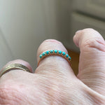 Turquoise Band - 14k Gold - Modern