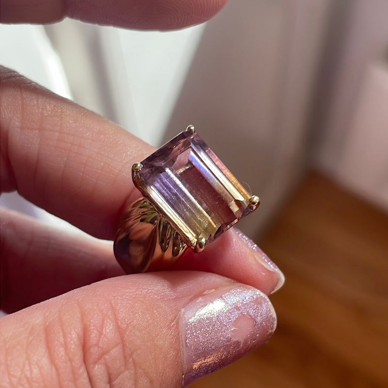 Ametrine Ring - 10k Gold - Vintage