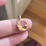 Moon Star Pendant - Celestial - 14k Gold - Vintage