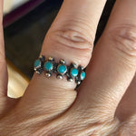 Turquoise Band - Sterling Silver - Native American - Vintage