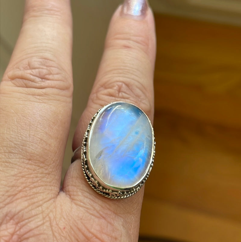 Moonstone Ring - Sterling Silver - Modern