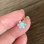 Opal Flower Pendant - 14k Gold - Vintage