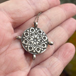 Medallion Pendant - Sterling Silver - Vintage