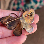 Enamel Butterfly Brooch - Sterling Silver - Denmark - Volmer Bahner - Vintage