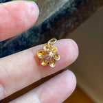 Diamond Flower Pendant - 10k Gold - Vintage