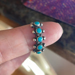 Turquoise Band - Sterling Silver - Native American - Vintage