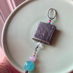 Lucky Rabbit Talisman Pendant - Anne Choi Collectable Bead - Amazonite, Moonstone, Coral and Kunzite - Sterling Silver - Handmade