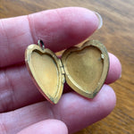 Heart Flower Locket - Gold Filled - Vintage