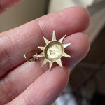 Sun Pendant - 14k Gold - Vintage