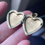 Engraved Heart Locket - Gold Filled - Vintage