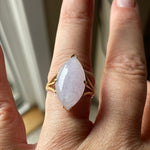 Lavender Jade Ring - 14k Gold - Vintage