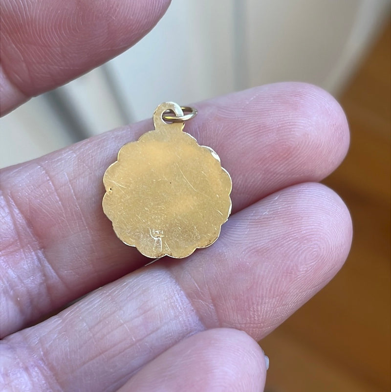 Leo Zodiac Pendant - 14k Gold - Vintage