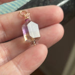 Ametrine Pendant - Tourmaline Accents - 14k Gold - Handmade