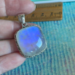 Moonstone Pendant - Sterling Silver - Modern