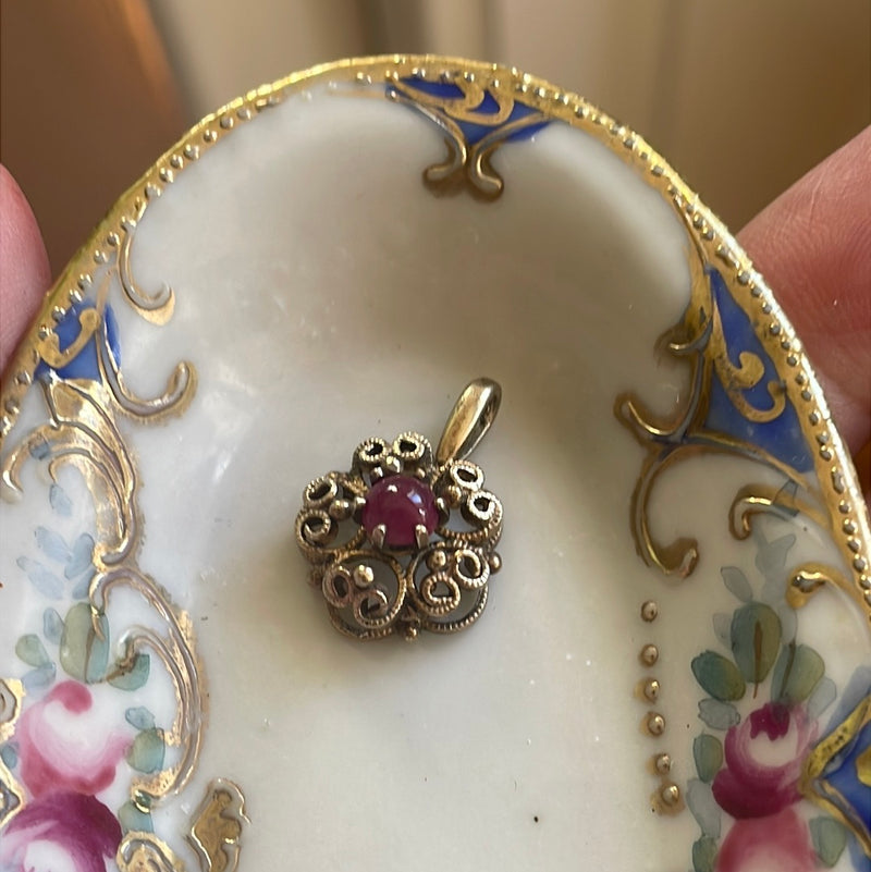 Ruby Pendant - Vintage